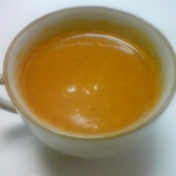 残ったトマトソースで簡単スープ